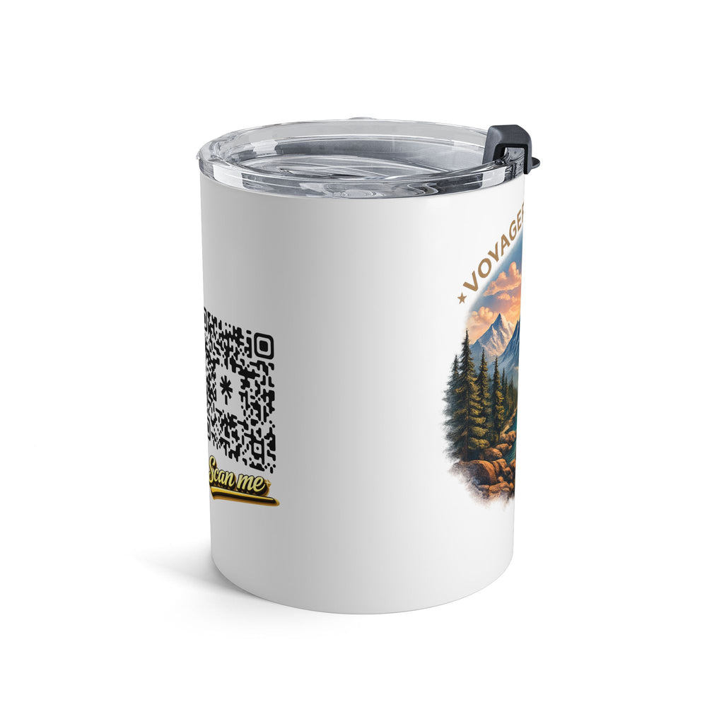10oz Stainless Steel Travel Tumbler – Colorado Mountain Design | Insulated Coffee Mug with Flag Artwork